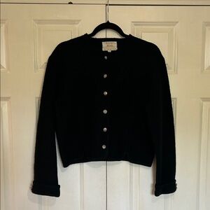 Black Button-Up Women's Sweater